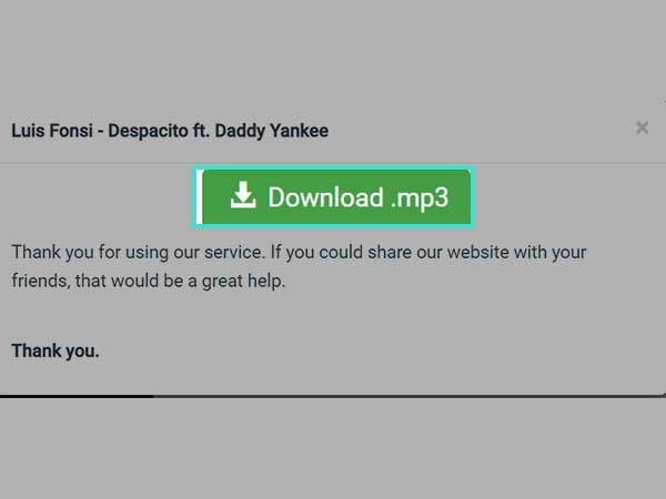 Download .mp3 button