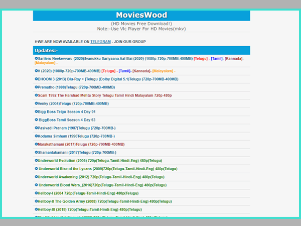 Movieswood Home Page