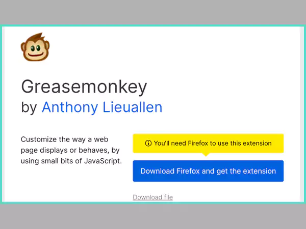 Greasemonkey Extension for Firefox