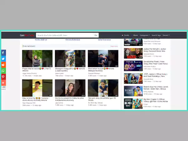 GenYouTube Home Page