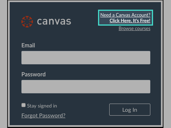 Canvas FISD create account page